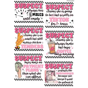 The Suspect Mini DTF Transfer Gang Sheet 24.5" wide x 36" long Direct To Film