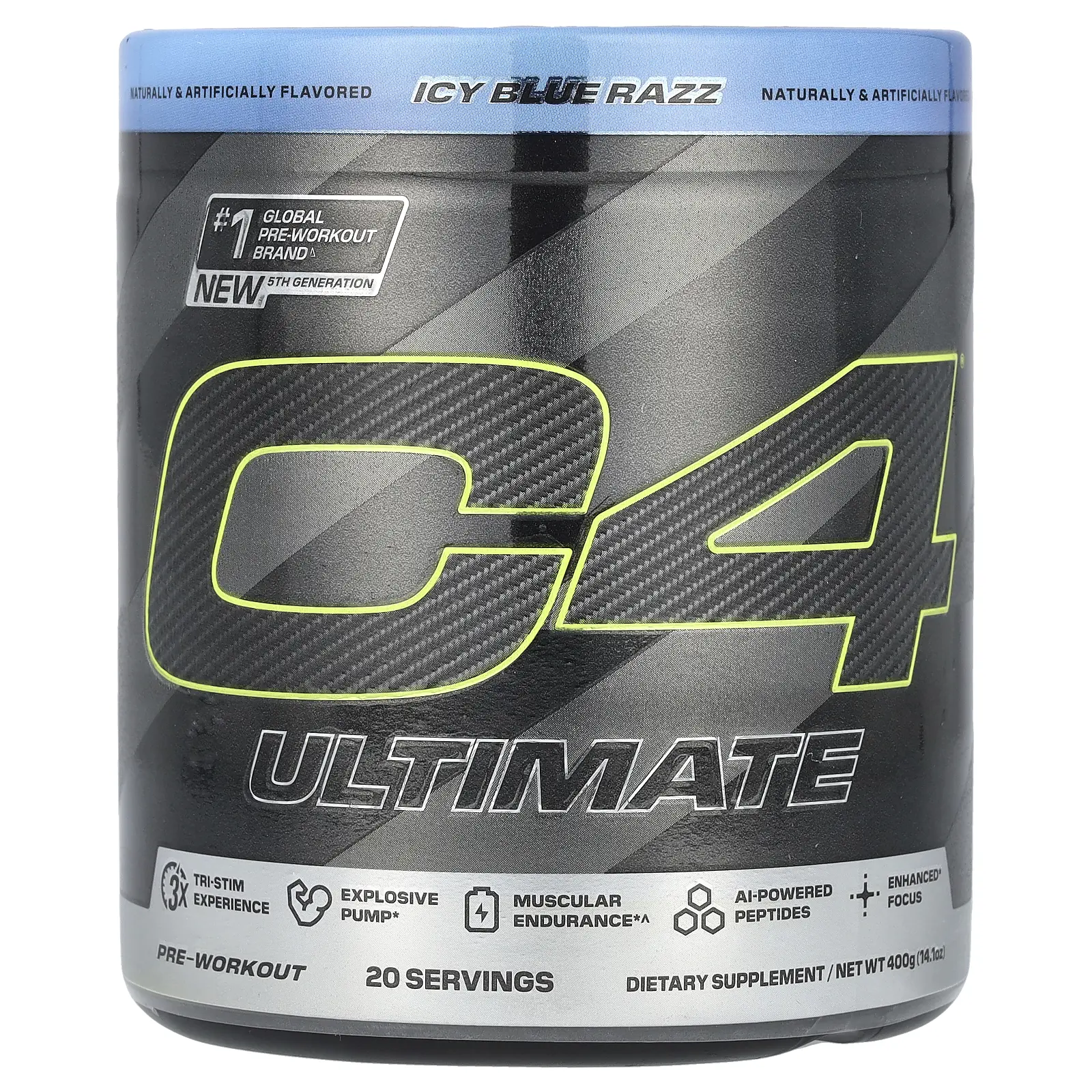 C4 / Cellucor C4® Ultimate, Pre-Workout, Icy Blue Razz, 14.1 oz (400 g) C4 / Cellucor C4® Ultimate, Pre-Workout, Icy Blue Razz, 14.1 oz (400 g)