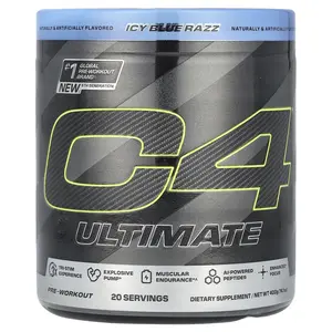 C4 / Cellucor C4® Ultimate, Pre-Workout, Icy Blue Razz, 14.1 oz (400 g) C4 / Cellucor C4® Ultimate, Pre-Workout, Icy Blue Razz, 14.1 oz (400 g)