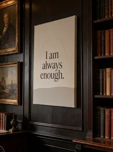 I am always enough - Canvas (in) 18×24