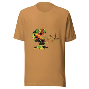 Powerful African American Female Singing Unisex t-shirt Cotton Fabric Casual Streetwear