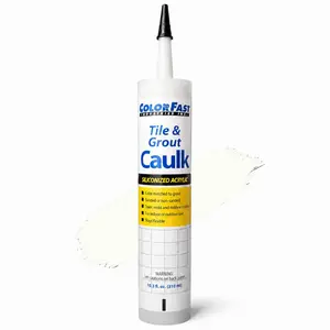 Colorfast Ind. Tile & Grout Caulk, Siliconized Acrylic, Unsanded or Sanded, Color Matched to Custom Building Products Grout, 10.2 oz