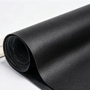 Black Litchi Grain Self-Adhesive Leather Repair Patch Roll
