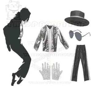Black Michael Jackson cosplay set world's top dance king not surpassed Halloween hot selling
