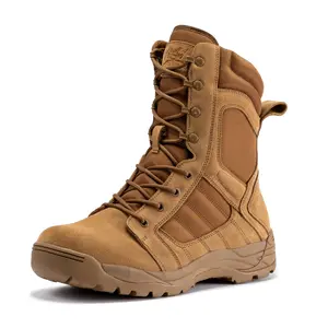 Botas Pro  Tactical Boots for Men Side Zipper 8 Inch Lightweight Comfortable Military Hiking Boots(BMP110)