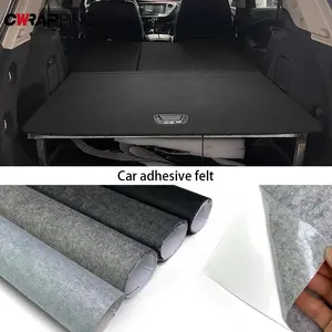 Car Fabric Felt Cloth Carpet Waterproof Self-adhesive Universal Car Foot Pad Protector Automobile Interior Carpet Accessories