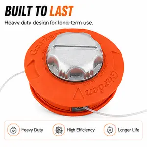 M10 x 1.25 Left-Hand Thread Trimmer Head, Bump Feed Tap-Out String Trimmer Head, Fits Most Gas and High-Power Battery Weed Eaters, Heavy Duty Aluminum Cap Replacement, Wear-Resistant landscaping equipment grass cutters