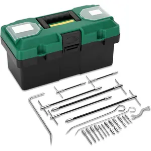 23 count Packing Extractor Set, Easy Out Screw Extractor Set, Packing Puller Flexible Shaft Corkscrew Tool Kit, Valve Packing  with Toolbox