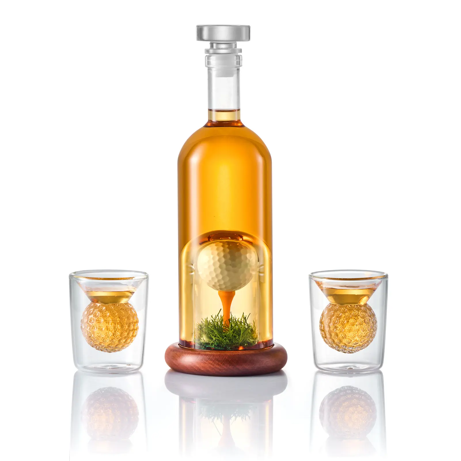 CRAFTGEN Golf Whiskey Decanter Set | Golf Gifts for Men
