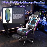 Modern White(LED Lights+ Speakers+7-Points Massage