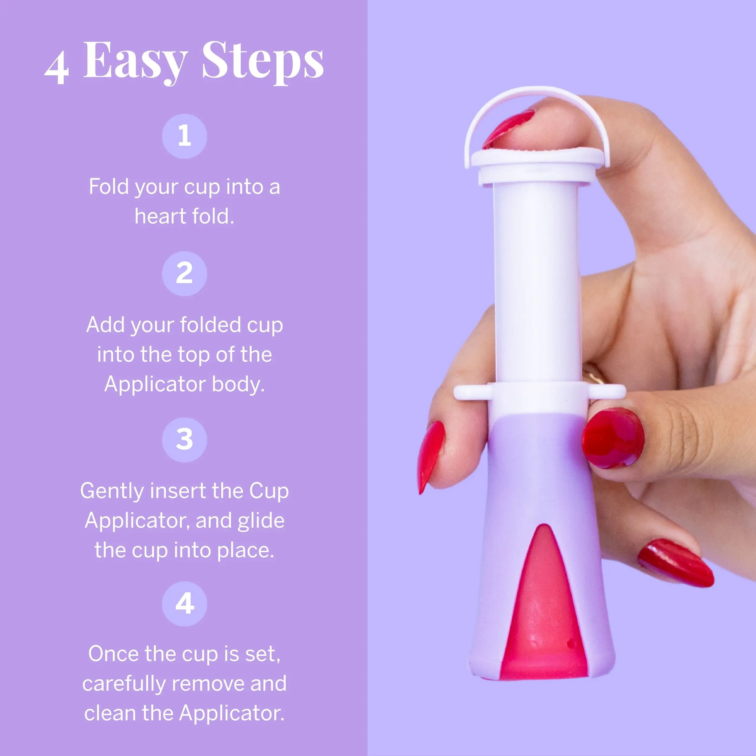 Pixie Menstrual Cup Applicator for Feminine Care - Inserts Like A Tampon -  Every Woman Can Now Use Period Cups - Perfect for Long Nails - Self  Sanitizer TPE Properties - Travel Case - TikTok Shop