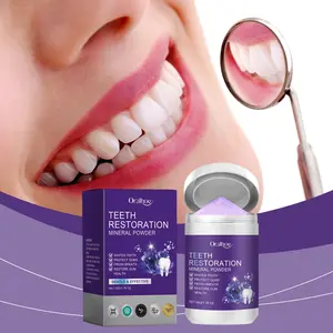 Oralhoe Purple Teeth Whitening Powder - Mint & Kaolin for Stain Removal, Gum Care & Long-Lasting Fresh Breath