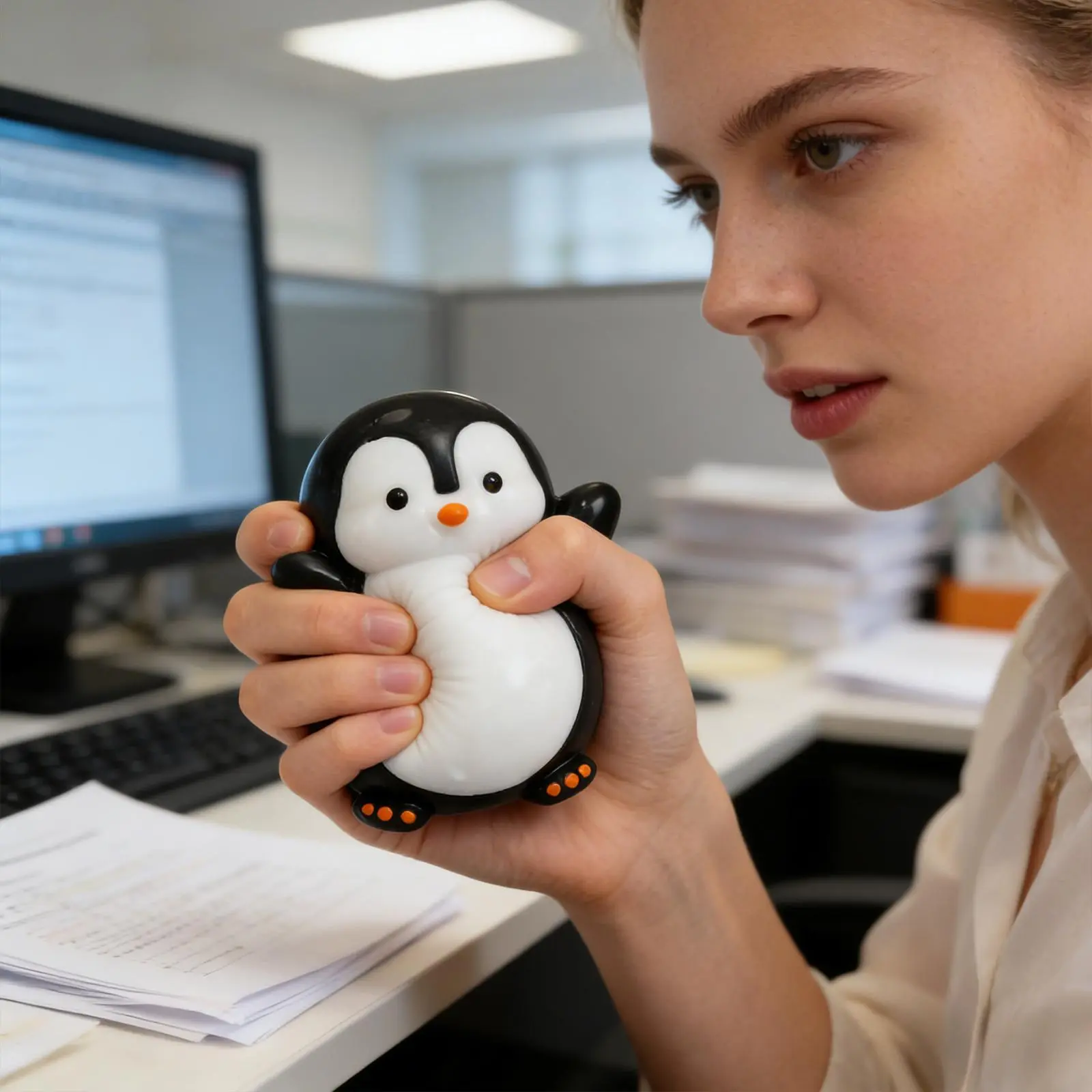 Dumpling Squishy Creative Penguin Pinch Music Slow Rebound Toy Cute Penguins Pinches Musical Stress Relief Style Random Delivery