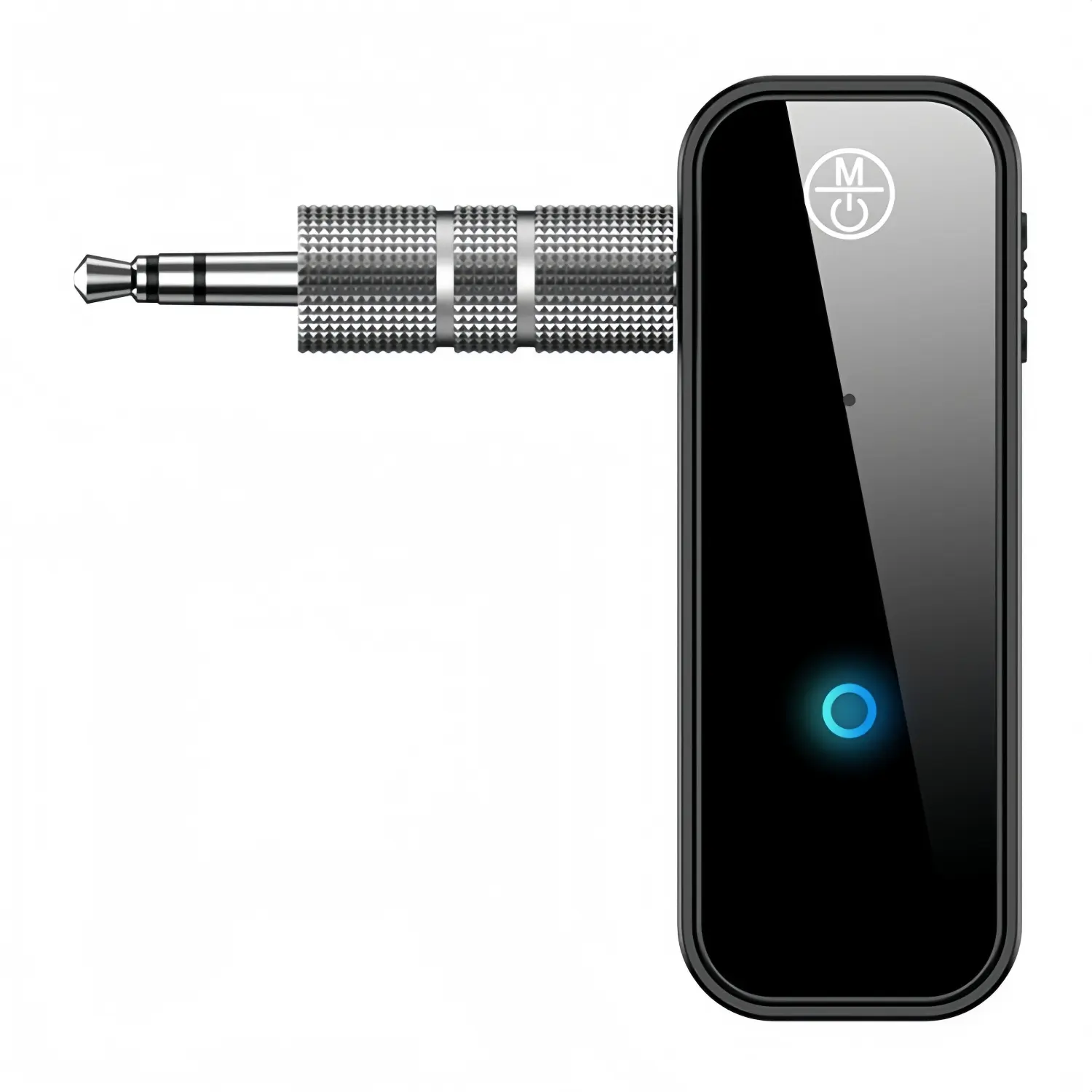 Compact Plug-In Car Bluetooth Audio Receiver-Transmitter, 1-Count Single Unit Wireless FM Transmitter with AUX Input Sound Adapter for Automotive Use