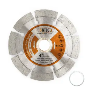 BGTEC 4"/6"/9" Power Saw Segmented Diamond Blades General Purpose Dry or Wet Cutting Disc for Concrete Stone Brick Masonry