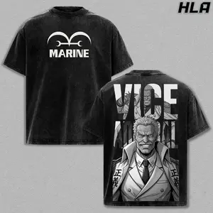 Akainu Aokiji Kizaru Fujitora Ryokugyu Sengoku Zephyr Kong One Piece Wash Tee, Marine Admirals Anime Graphic Shirt, Heavy Cotton Acid Washed T-Shirt, Double Printed Oversize Top, Unisex Casual Streetwear, Oversized Anime Print T-Shirt,Gift For Anime Fan