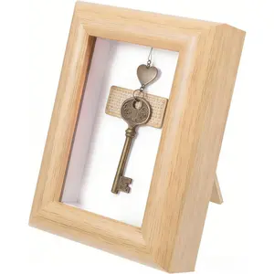 2x3 Mini Shadow Box Frame - Real Glass Small Shadow box Display I Deep Display Case for , Pins, photo, Dried ,  Keepsakes - Small Shadowbox for Wall or Tabletop ( color)