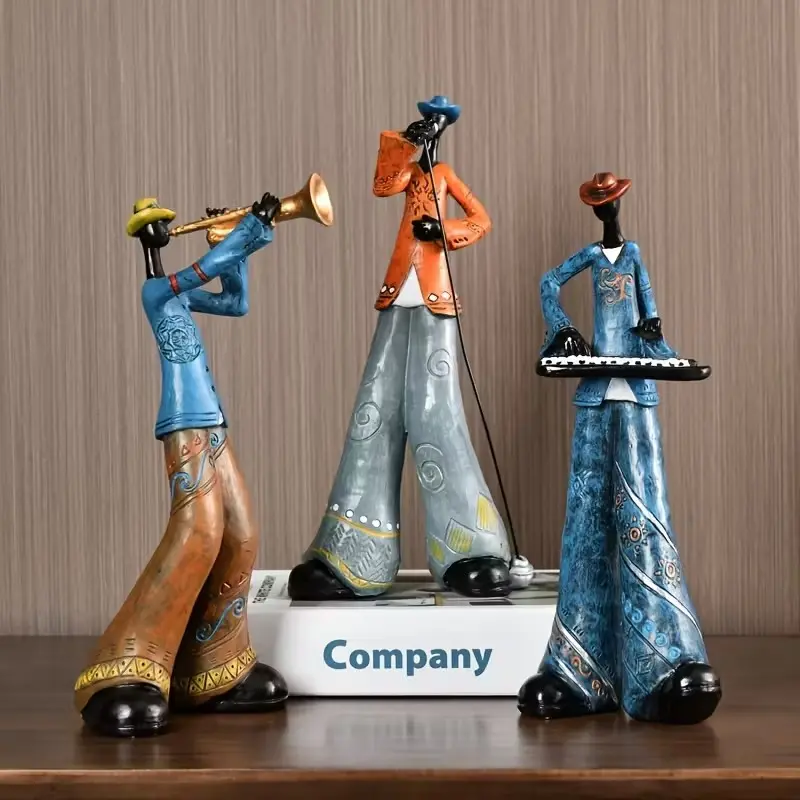 Creative Band Art Ornaments Music Figures, Living Room Bookshelf Decorations, TV Cabinet Wine Cooler Light Luxury Furnishings, Resin Figure, Decorative Piece, Figurine, Decoration Items