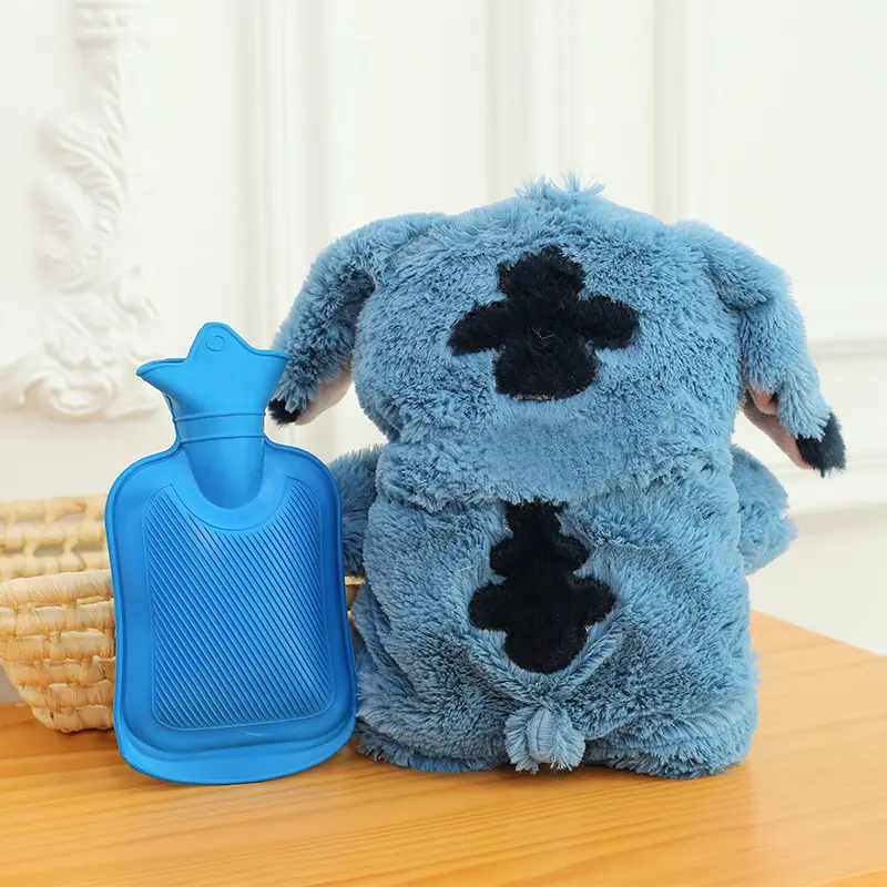 Blue Plush Hot Water Bottle Toy