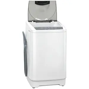 Full Automatic Compact Portable Washing Machine - 8 Programs, 6 Water Levels, White - Ideal for Apartments, Tiny Homes, Delicate Fabric & Baby Clothes Care
