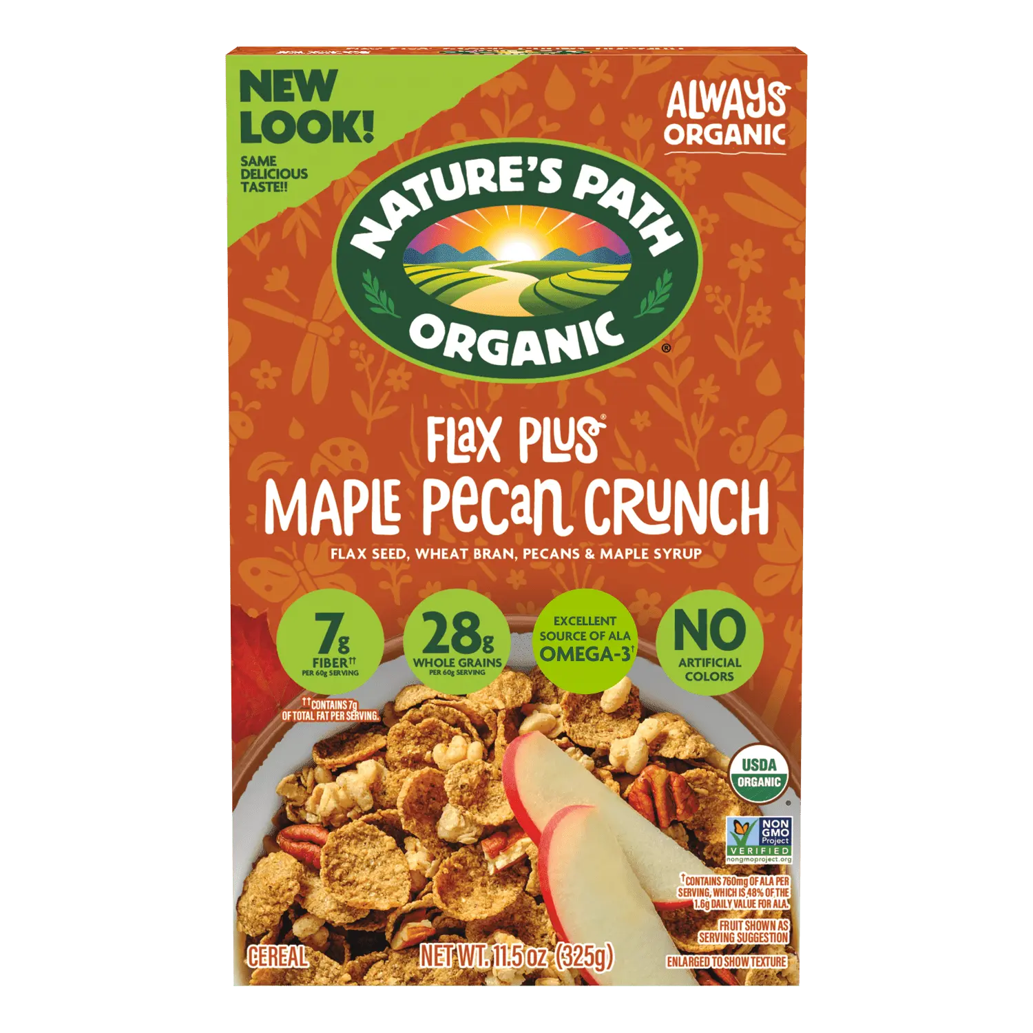 Nature's Path Organic Flax Plus Maple Pecan Crunch Cereal Nature's Path Organic Flax Plus Maple Pecan Crunch Cereal