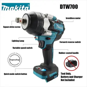 Makita DTW700 18V LXT Brushless Impact Wrench, Fastening and Loosening for Heavy-Duty Automotive and Structural Work, High-Torque Tool with 4-Speed Control and Auto-Stop