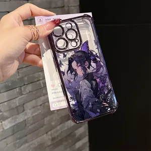 Purple Butterfly Ninja Case for iPhone 17 Air 16 15 14 13 12 11 Pro Max Plus - Dropproof Transparent Soft Back Case