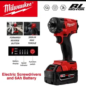 Milwaukee Cordless Impact Compact Drill 18V Lithium Brushless High Torque Electric Screwdriver