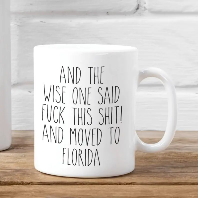 Moving to Florida Gift, Relocating to Florida Gift, Floridas Mug, Co-worker relocation present, Moving away gift, Funny Movings Gifts
