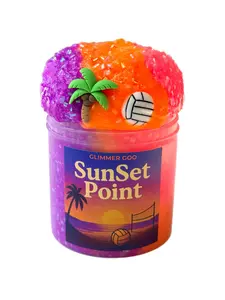 Sunset Point Tri-Color Bingsu Slime | Beach Volleyball Theme | Crunchy Slime