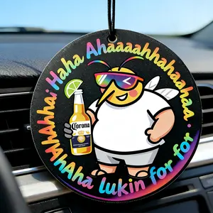 Funny Cool Mosquito Car Air Freshener | Refreshing Bamboo Forest Scent Hanging Fragrance | Trendy Cartoon Auto Decor with Corona Beer & Rainbow Text | Viral TikTok Car Accessory for Men & Women | Perfect Novelty Gift for Car Lovers & Friends tiktokshopspr