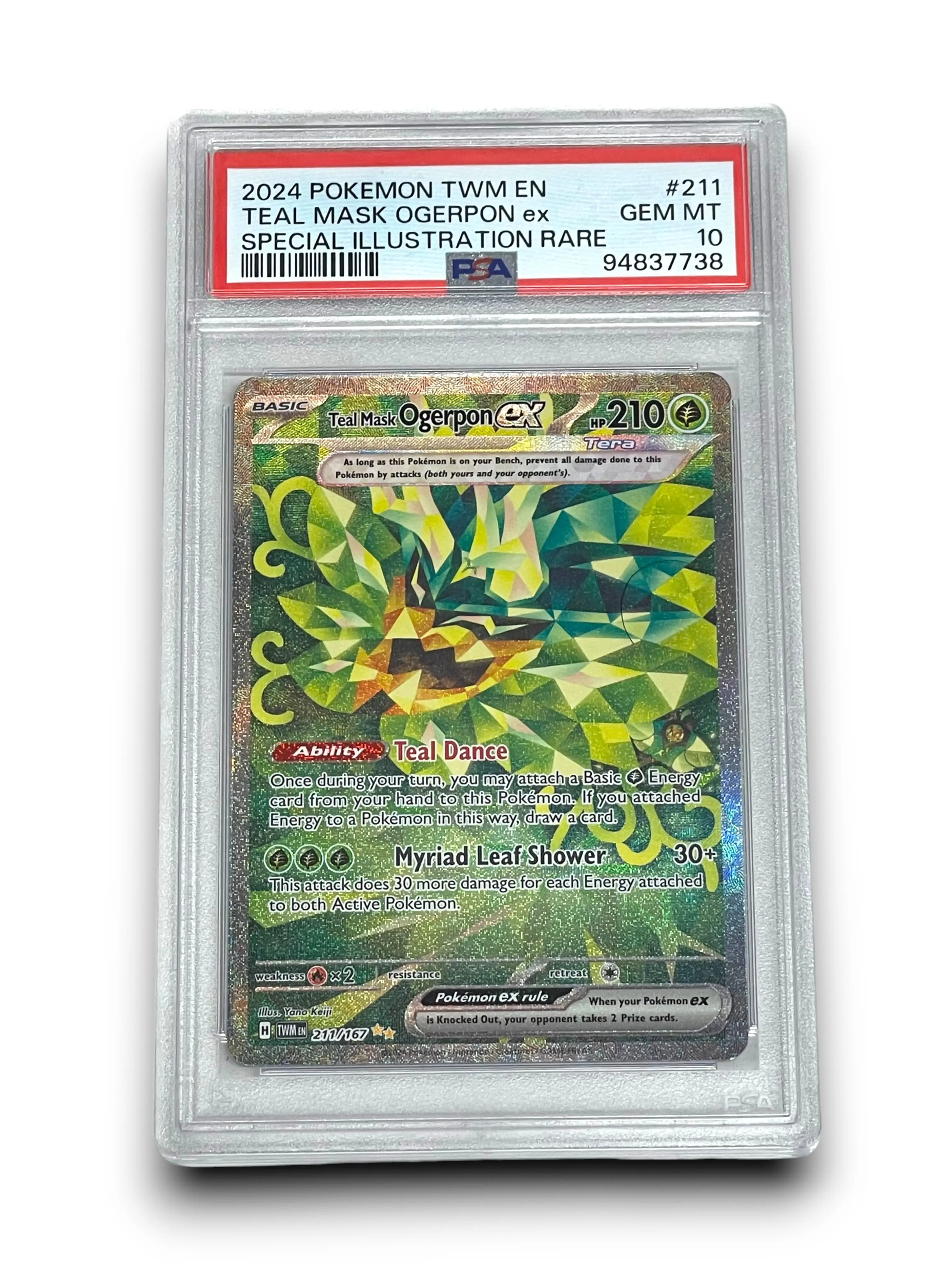 PSA 10 Teal Mask Ogerpon ex Special Illustration Rare Pokemon Twilight Masquerade (TWM) #211 English Qty 1 Graded GEM MINT
