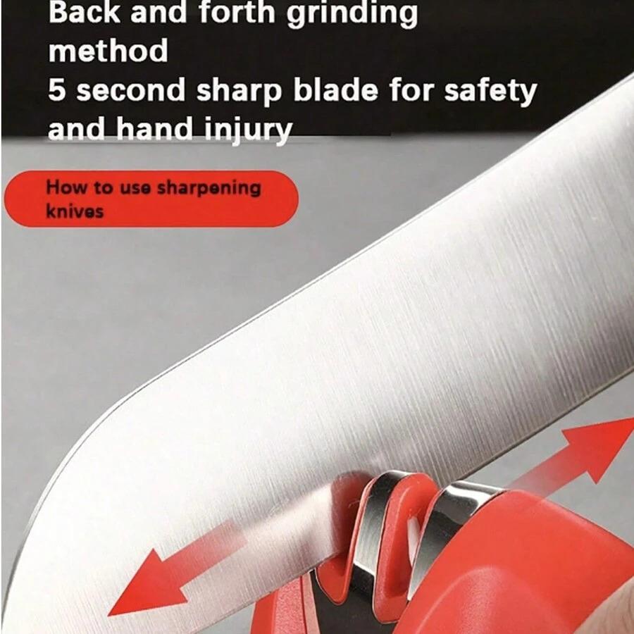 Sharpener Four-Section Rapid Sharpening Diamond Sharpening Multifunctional Sharpening Kitchen Knife Sharpening Stone Hand-Held Sharpening,Kitchen Accessories,Cocina