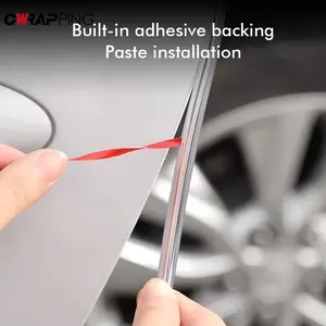 Car Door PVC Edge Protector Decorative Shape Scratch-proof Cover Waterproof Transparent Strip Car External Self-adhesive Parts