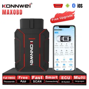 Konnwe Maxoobd Car Diagnostic Tool, Full System Scan APP Compatible Android & iOS, Advanced Vehicle Health Monitor