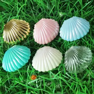 Creative Plastic Electroplated Shell Gift Candy Box, 6 Color Design, 10 Pieces Set, Perfect for Weddings, Birthdays, Holidays, Parties