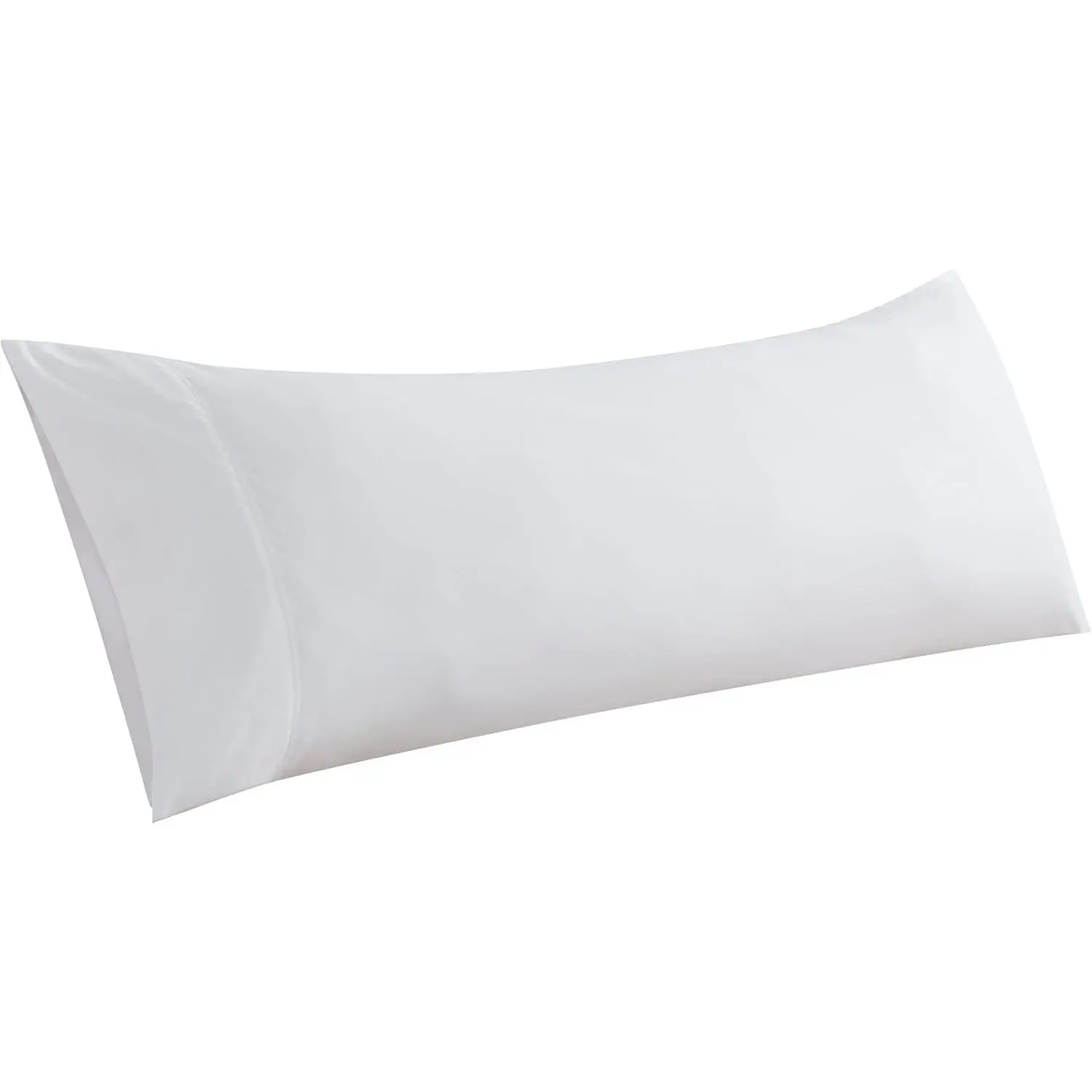 Pillow Cover, Ultra Soft Microfiber Pillowcases, Breathable Long Pillow Case, Envelope Closure - White (20x54 inch)