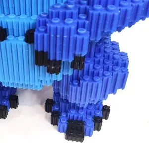 Blue+Pink Aliens-Multi color compressed link small building block series