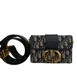 Pre-owned Dior Oblique Jacquard Canvas 30 Montaigne Mini Crossbody Bag