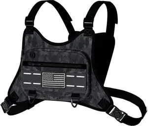 Chest Bag For Men Women, Running Vest Bag With Built,Phone Holder For Workouts&Ski&Cycling&Hiking, Accessories