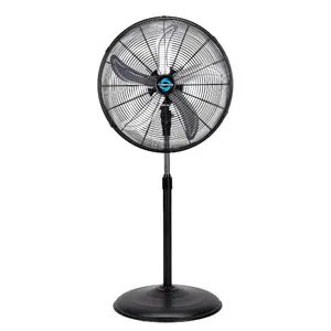 Tornado 20 Inch High Velocity Metal Oscillating Pedestal Fan Commercial, Industrial Use 3 Speed 5000 CFM 1/6 HP 6.6 FT Cord UL Safety Listed