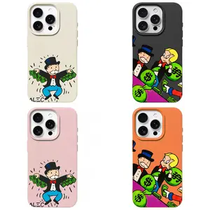 Fashion Alec Monopoly Funny Rich Unique Artistic Design Phone Case for IPhone 17 16 15 14 13 12 11 Pro Max Plus Air Protective Shockproof Drop-proof Retro Stylish Gift