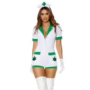 Forplay Women's Halloween Perfect Prescription 3-Piece Women's Sexy Herbal Nurse Costume