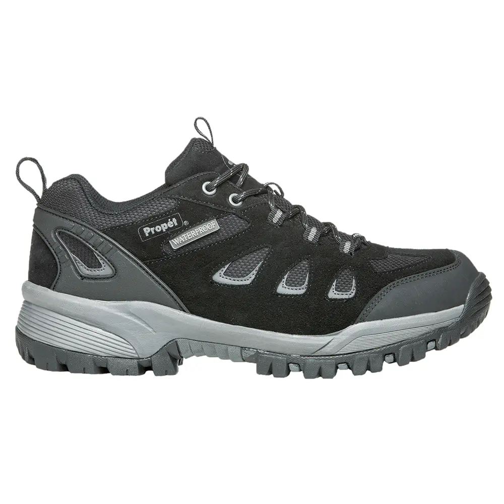 Propet Mens Ridge Walker Low Hiking Hiking Sneakers Shoes - Black