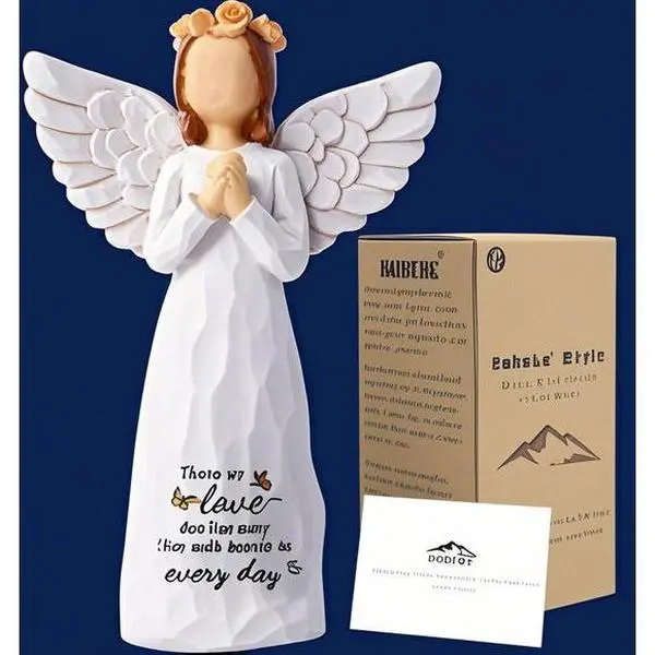 5.12" Bereavement Gift for Loss of Loved One, Angel Memorial Figurine for Dad Mom Grandmother, Handcrafted Sympathy Gift for Remembrance, Comforting Keepsake for Grieving Family, Thoughtful Condolence Present