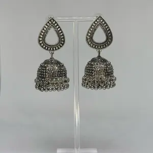 Droplet Jhumkas - Oxidized Collection