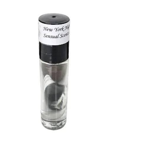 New York Nights Men's Roll-On Body Oil - Aromatic Woody Fragrance, Floral Woody Aroma with Sandalwood, Jasmine, Caramel Fragrances for Daily Use