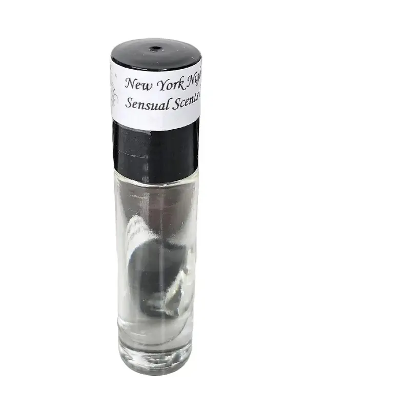 New York Nights Men's Roll-On Body Oil - Aromatic Woody Fragrance, Floral Woody Aroma with Sandalwood, Jasmine, Caramel Fragrances for Daily Use