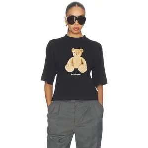 Palm Angels Bear Boxy Tee in Black & Brown