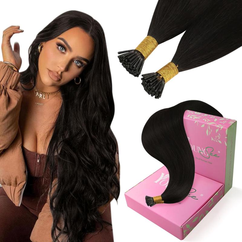 YoungSeeHair I Tip Hair Extensions Straight Hair Extensions for Women Itip to Add Length 100% Real Human Hair #TikTokShopBlackFriday #Summervibes